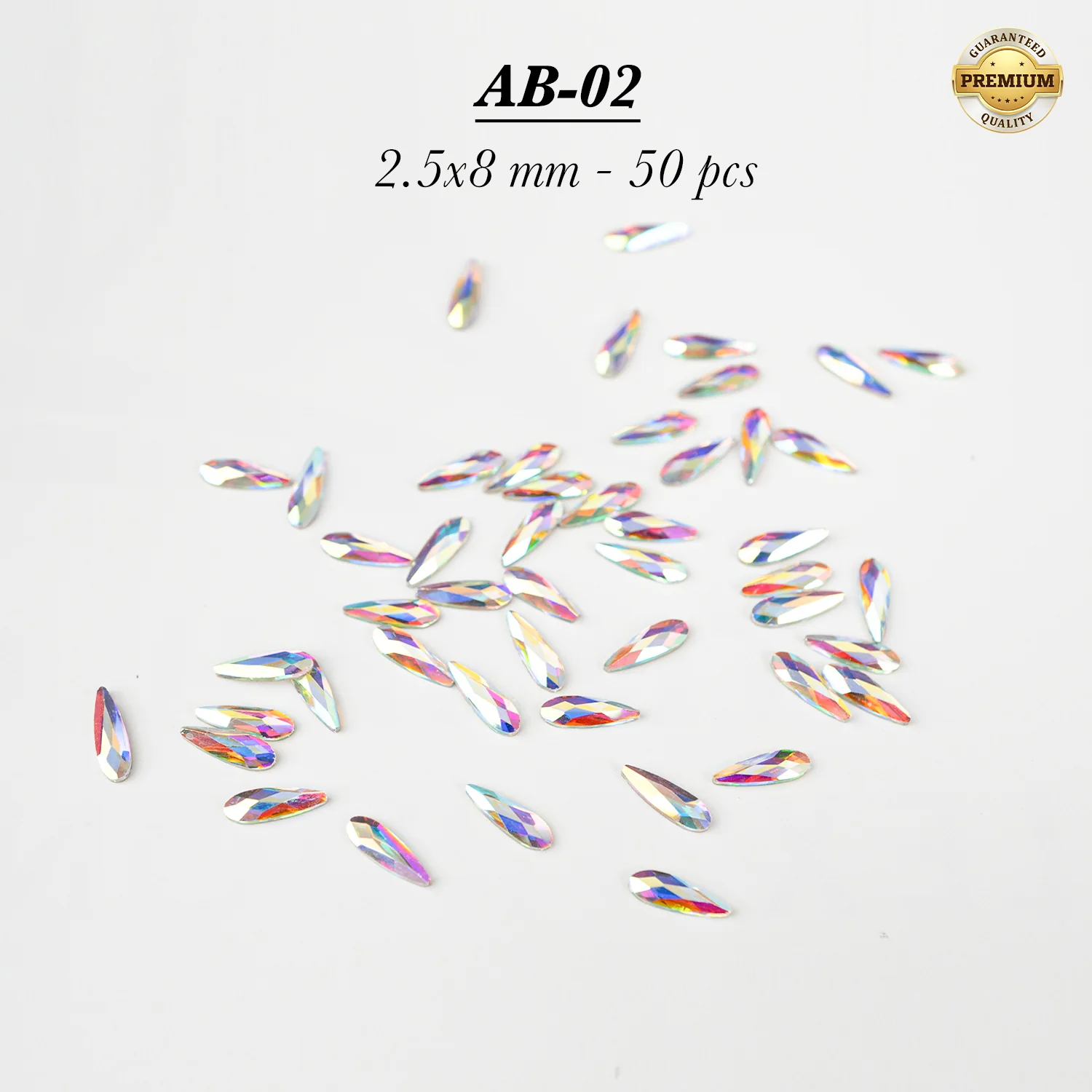 HIGH QUALITY 3D AB RAINBOW DIAMOND GEMSTONE - Flat Back - Image 28