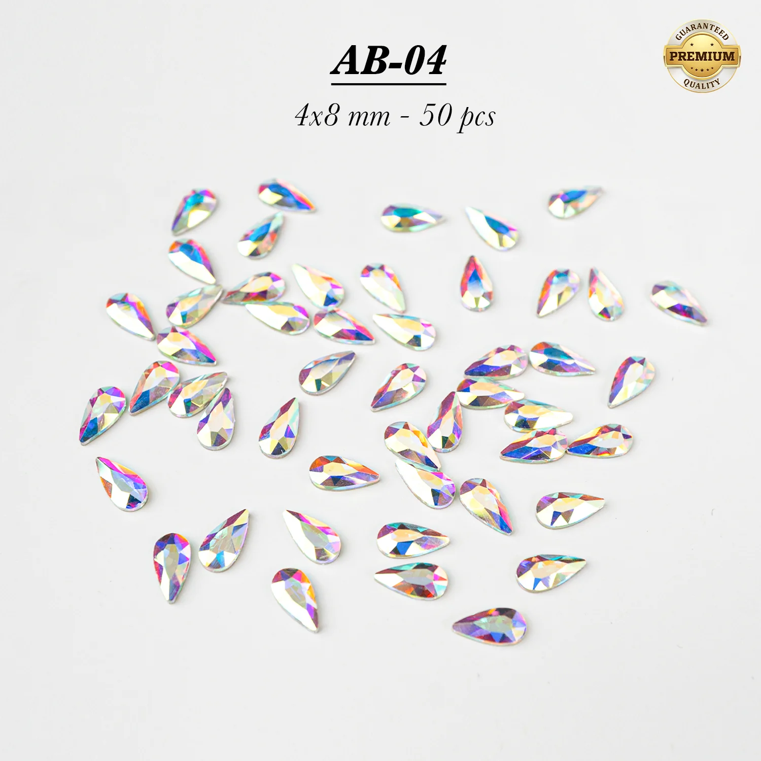 HIGH QUALITY 3D AB RAINBOW DIAMOND GEMSTONE - Flat Back - Image 30