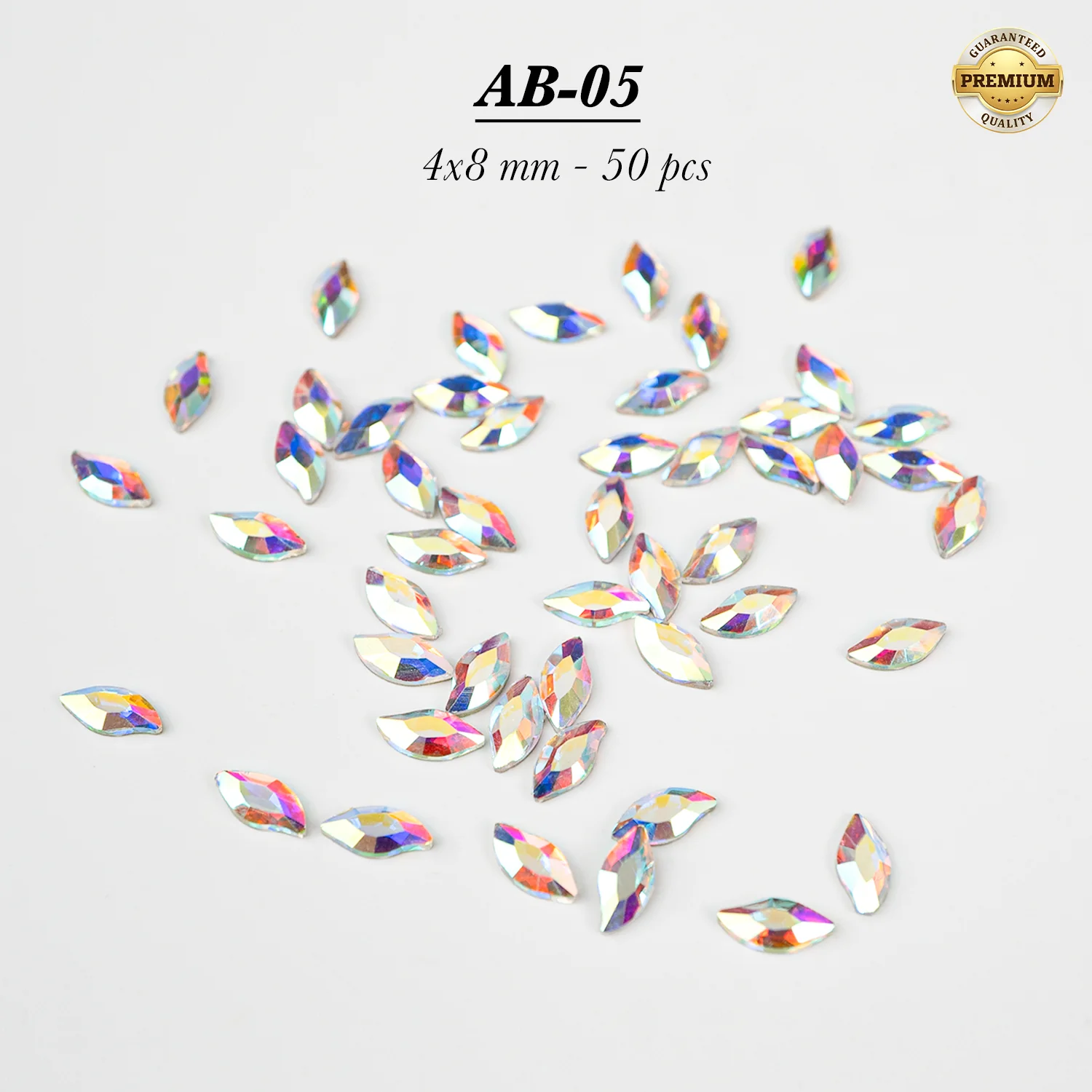 HIGH QUALITY 3D AB RAINBOW DIAMOND GEMSTONE - Flat Back - Image 31