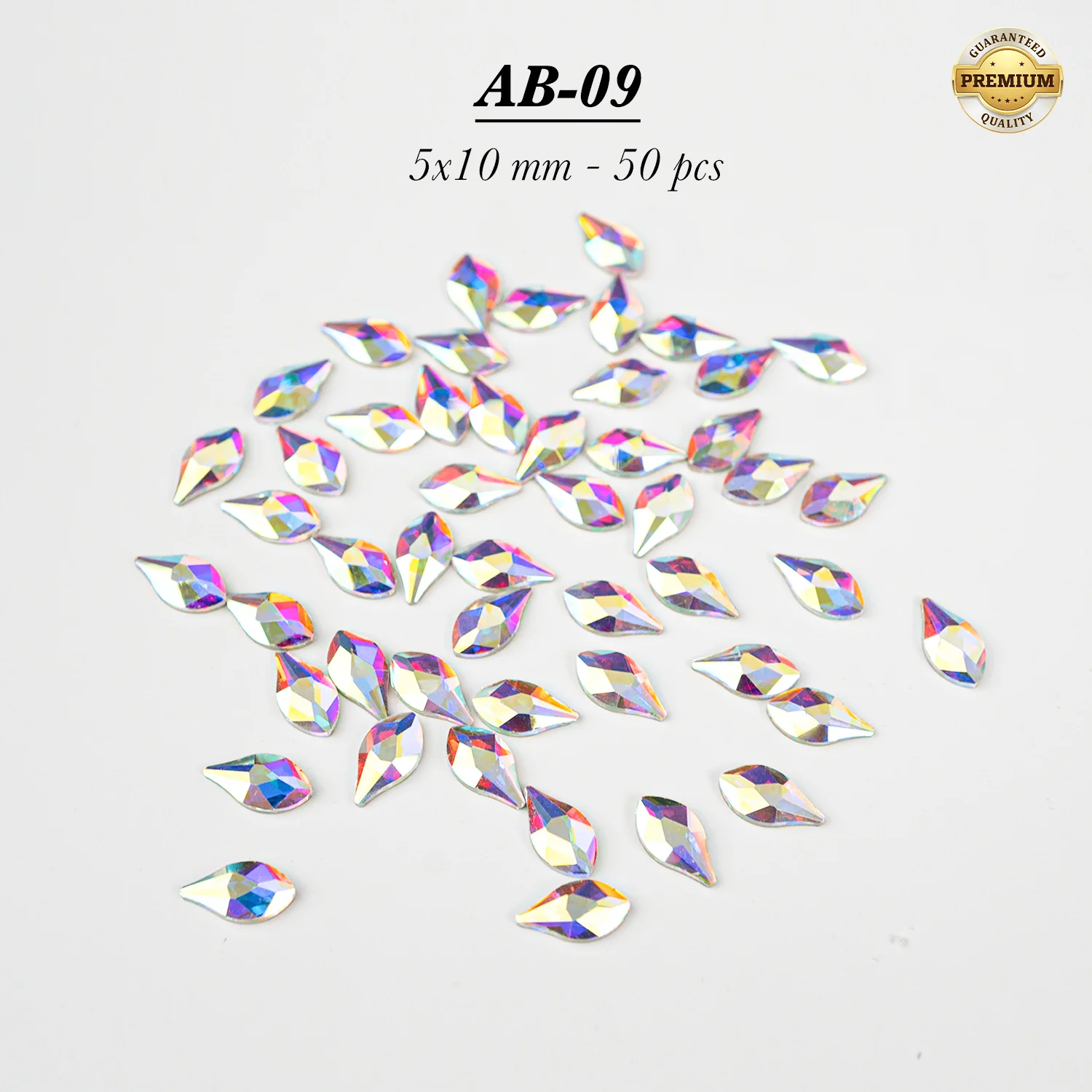 HIGH QUALITY 3D AB RAINBOW DIAMOND GEMSTONE - Flat Back - Image 35