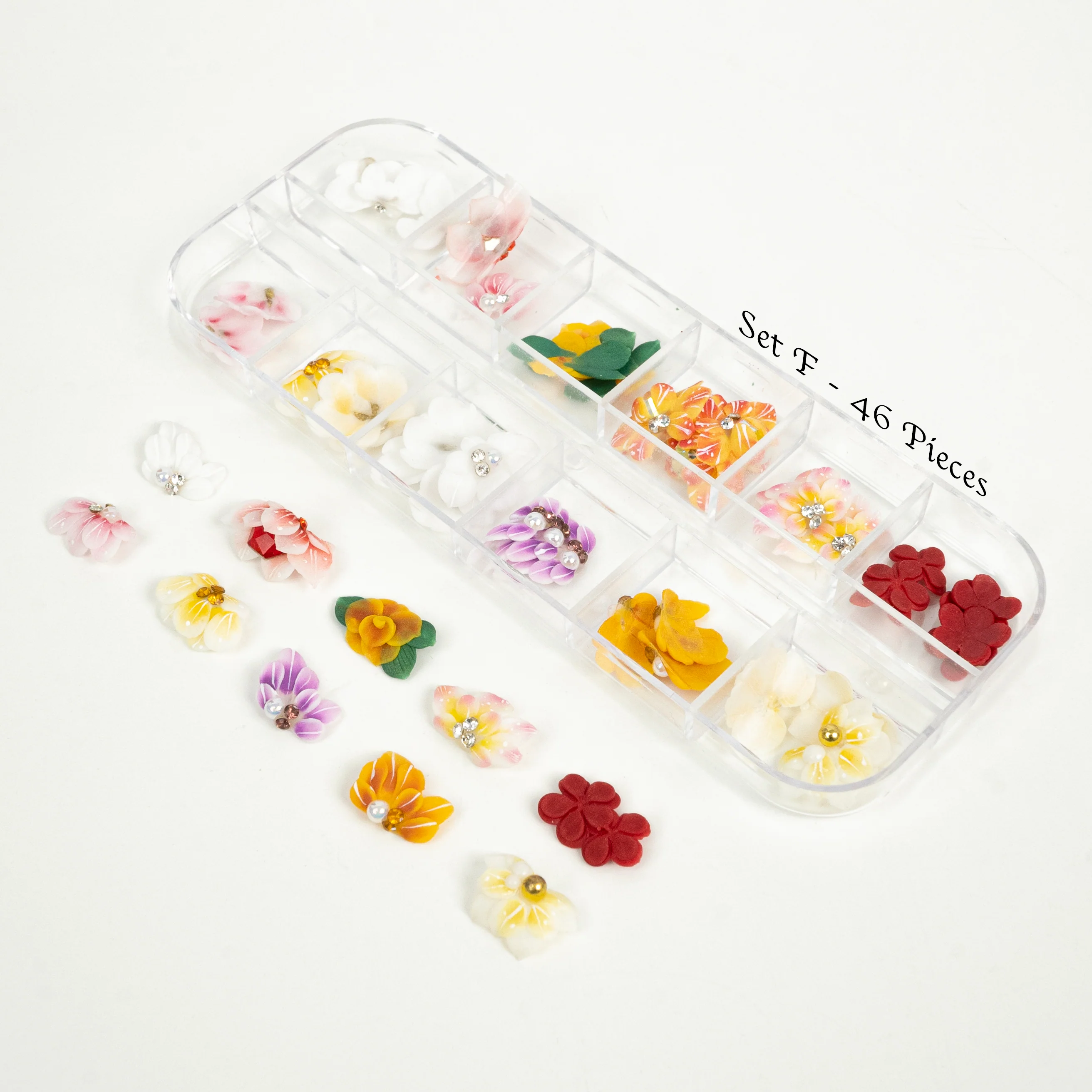 3D DECORATION - FLOWERS - 12 DESIGNS | 42-46 pcs - Image 2