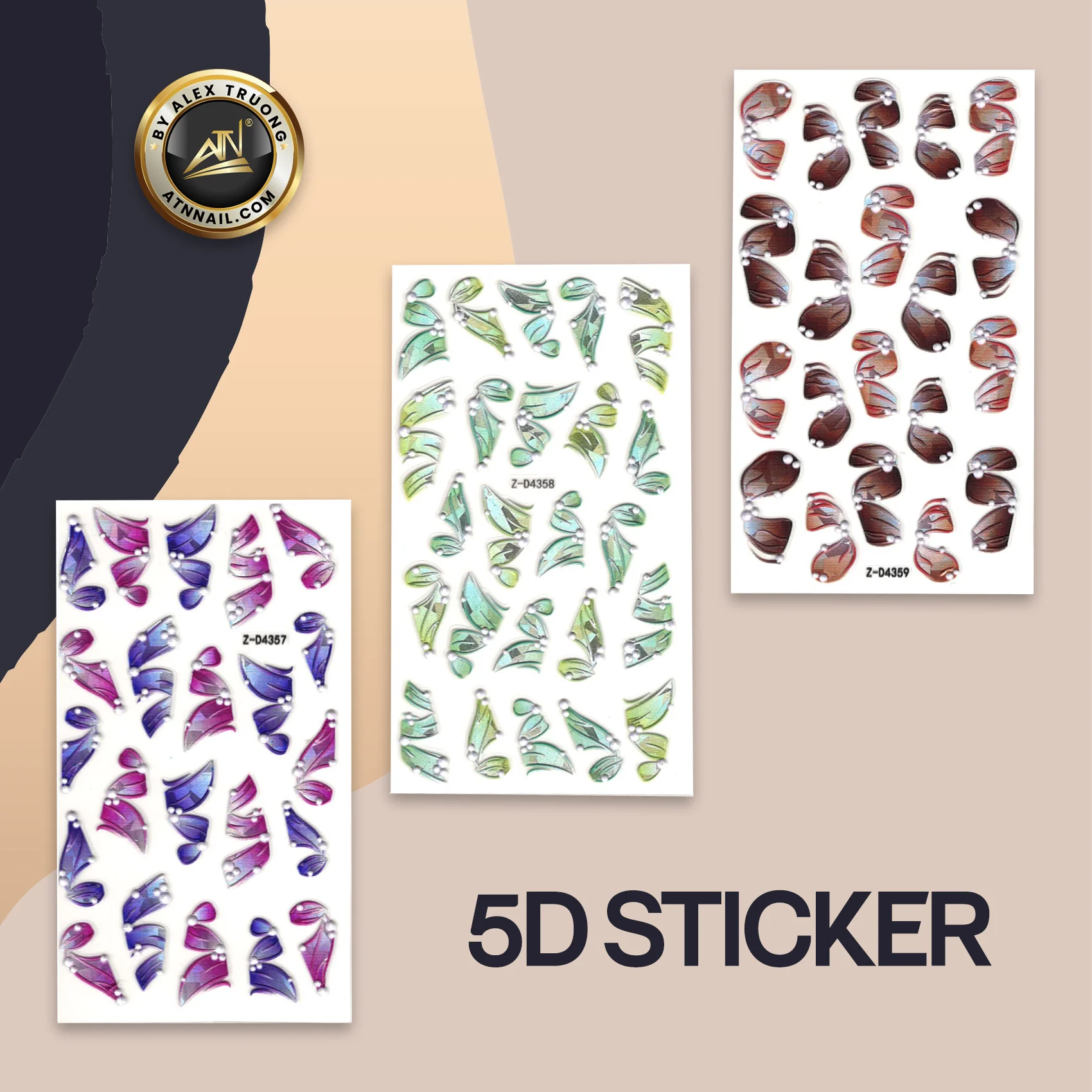 STICKER - 5D SILK 3 COLORS | SET 3 PCS