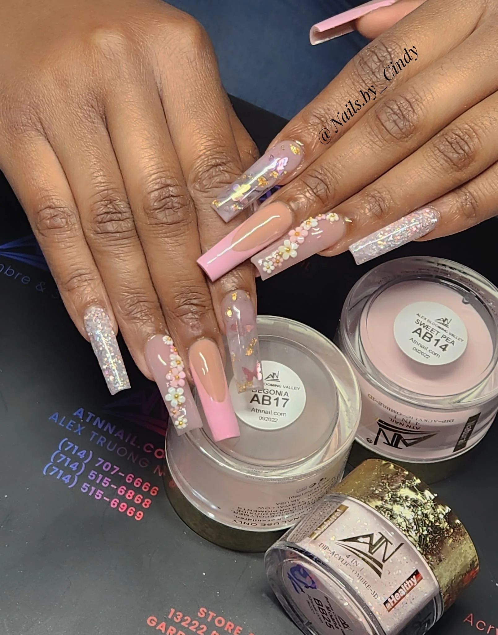 Alex Blooming Valley Nude Acrylic Powder – Set AB 18 Colors - Image 51