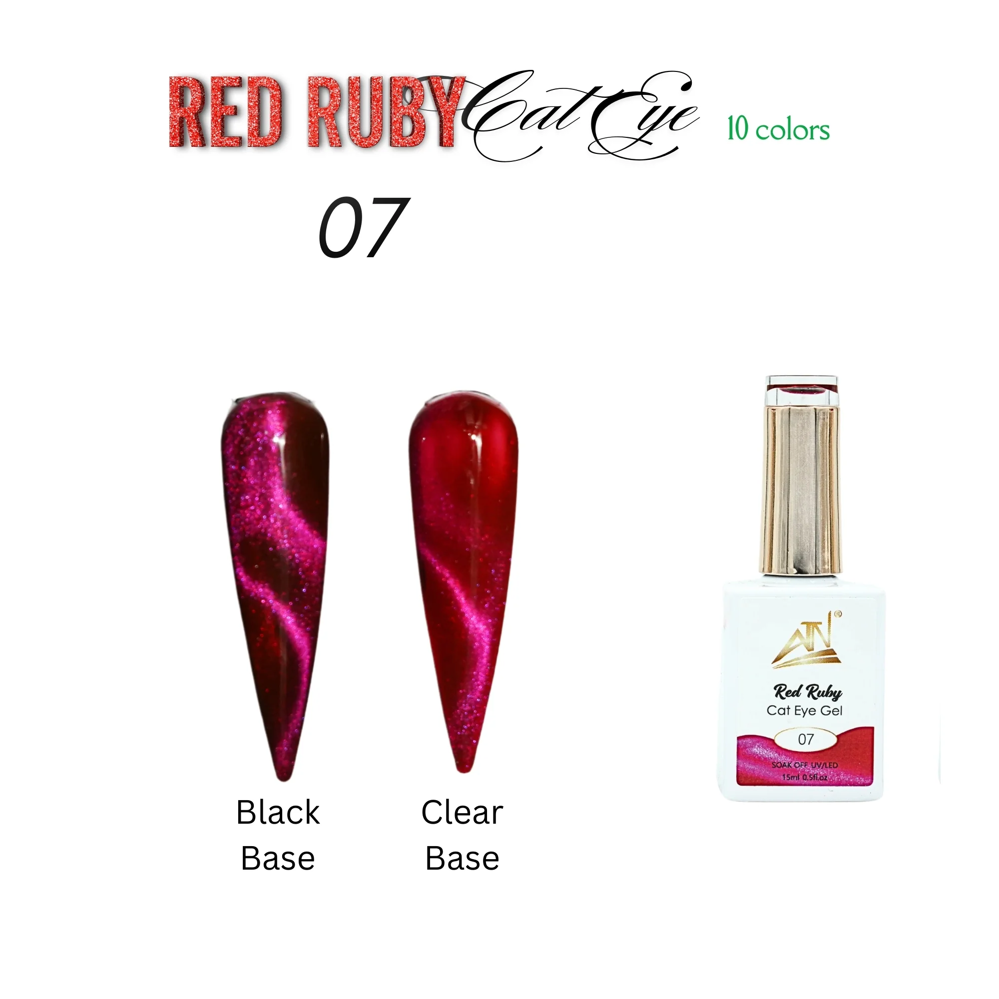 Red Ruby Cat Eye - Set 10 Colors - Image 10