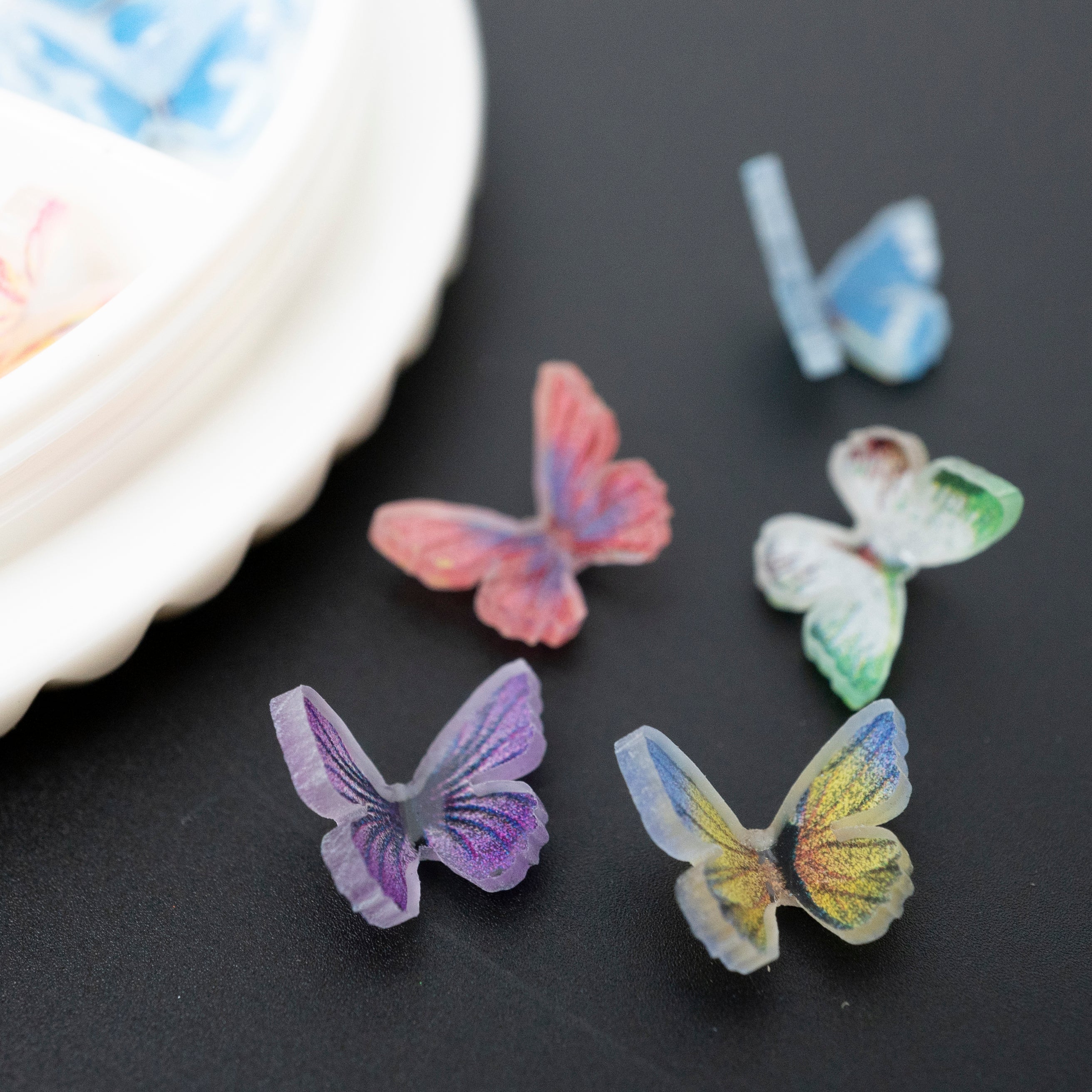 Nails Decoration - 5D Butterfly Set 6 Colors - Image 3