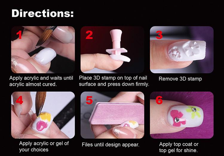 NAIL Art Design - 3D Stamping | Set 192 pcs - Image 5