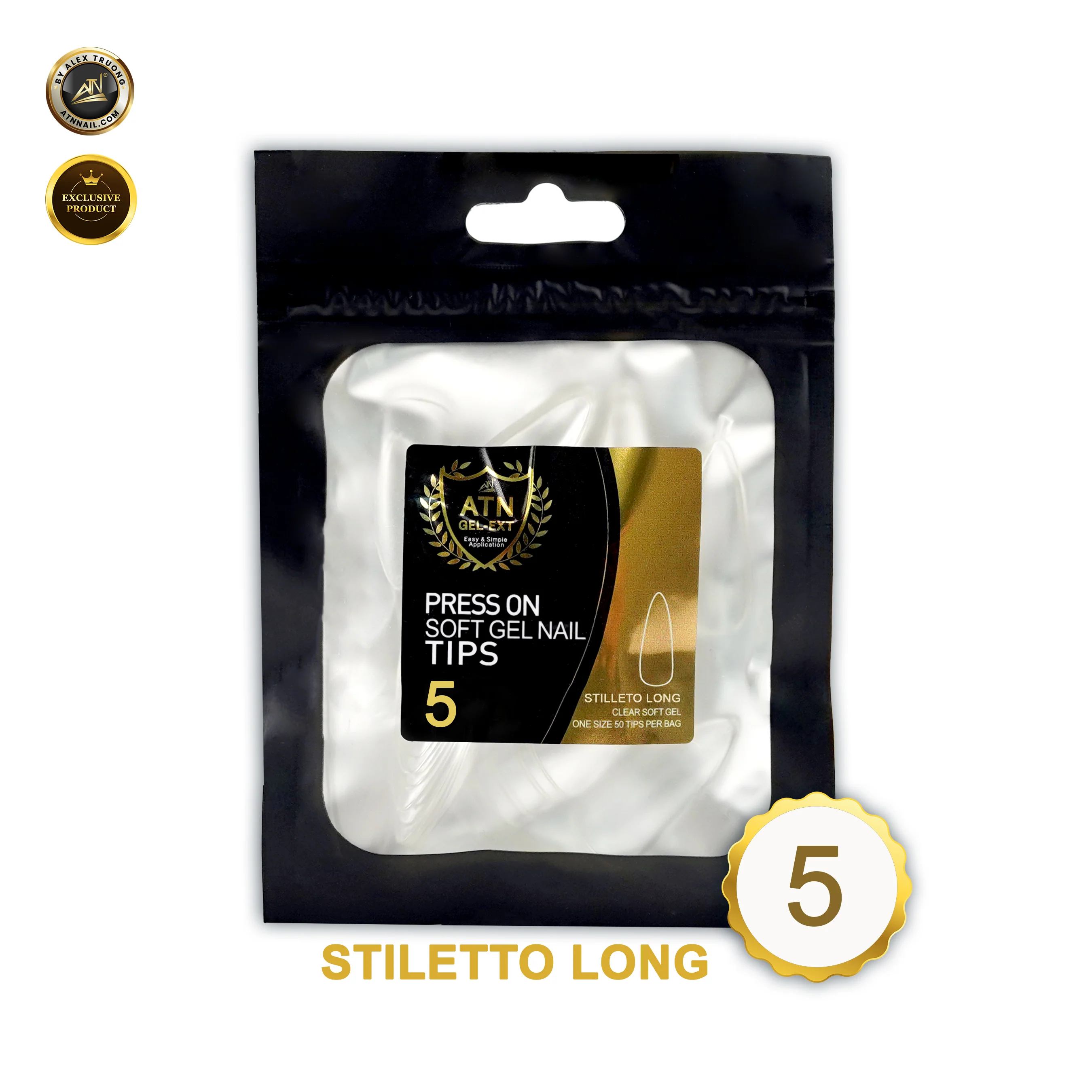 Gel X Tips - Stiletto Long | Bag 50pcs - Image 6