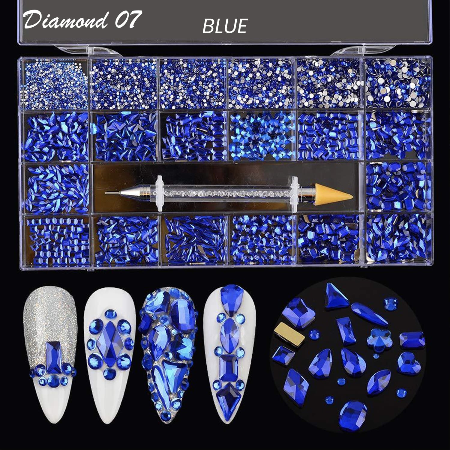 Diamond Box - Mixed  Shapes Rhinestone | 20 Shapes/Pack - Image 8