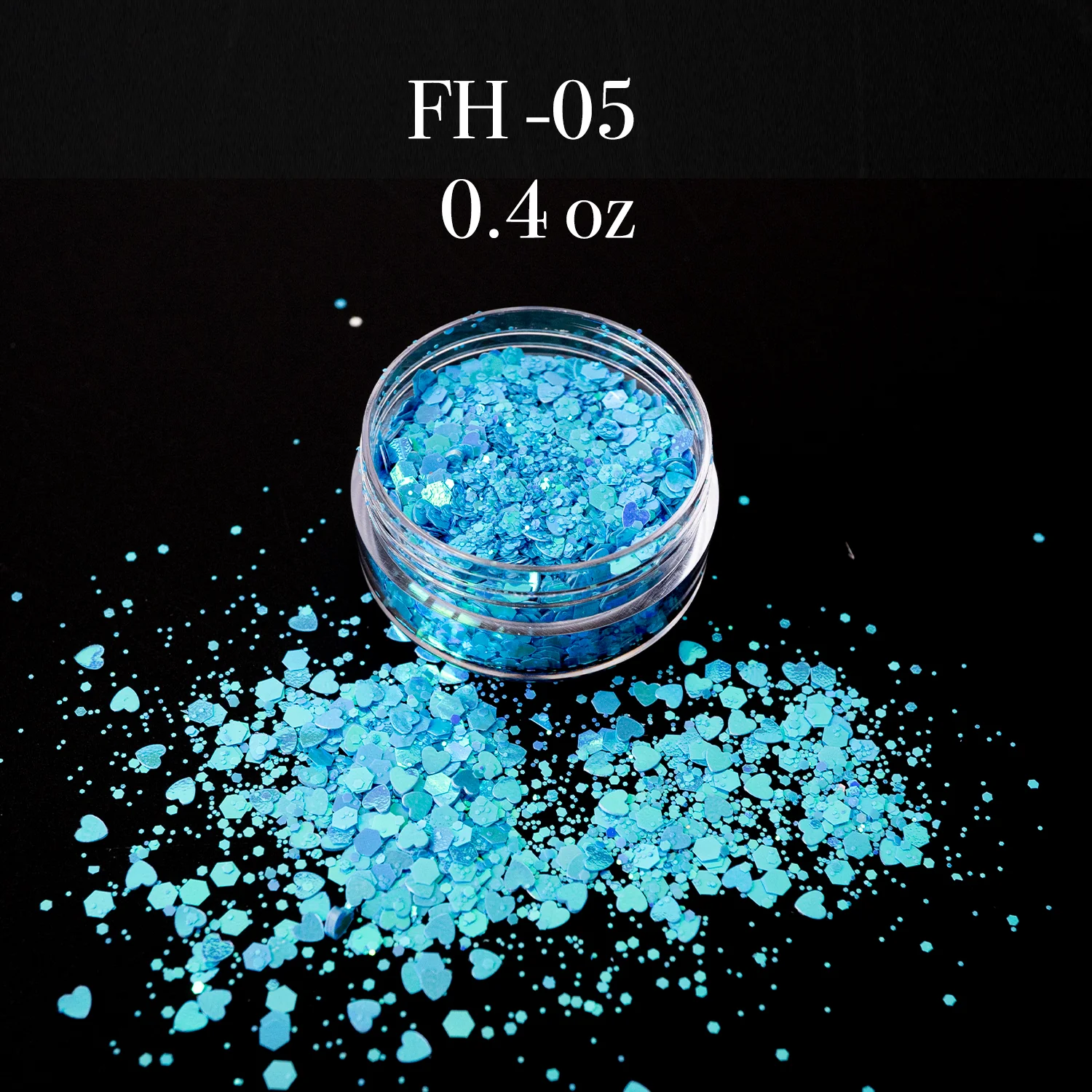 GLITTER - FANCY HEART | SET 12 JARS - Image 6
