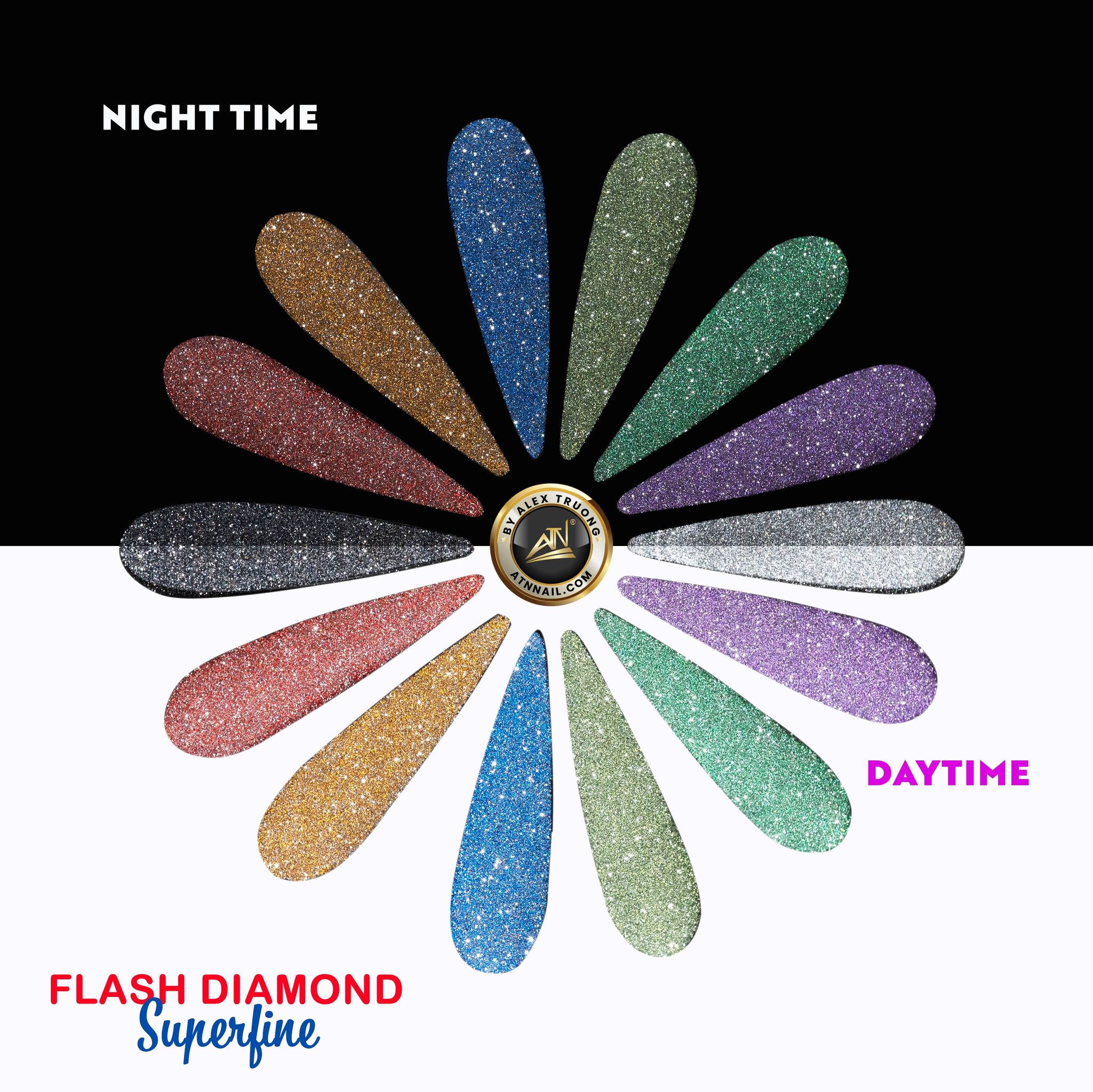GLITTER -  FLASH DIAMOND GLITTER - 8 COLORS