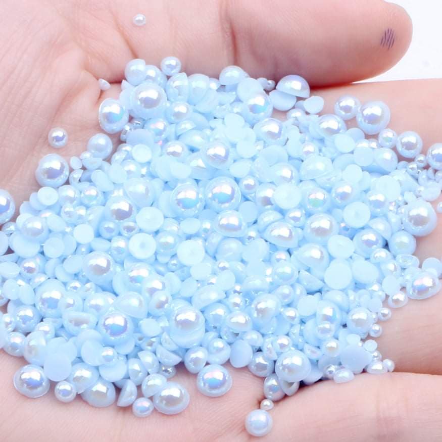 NAIL ART DESIGN - PEARL BEAD HALF FLAT BACK - Image 13