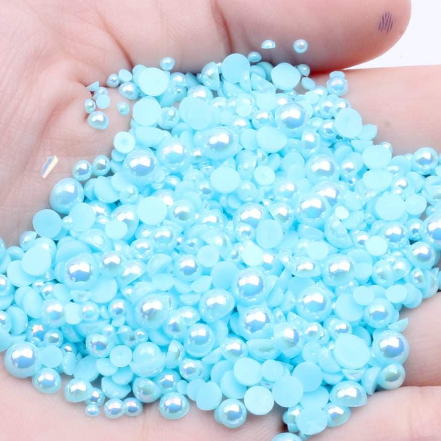 NAIL ART DESIGN - PEARL BEAD HALF FLAT BACK - Image 14