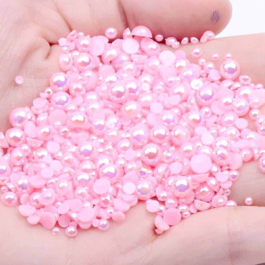 NAIL ART DESIGN - PEARL BEAD HALF FLAT BACK - Image 18