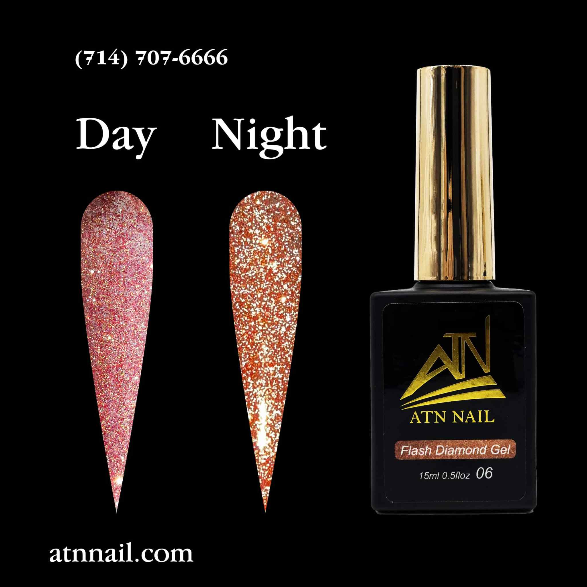 ATN Flash Diamond Glitter Gel - Set 18 Colors - Image 12