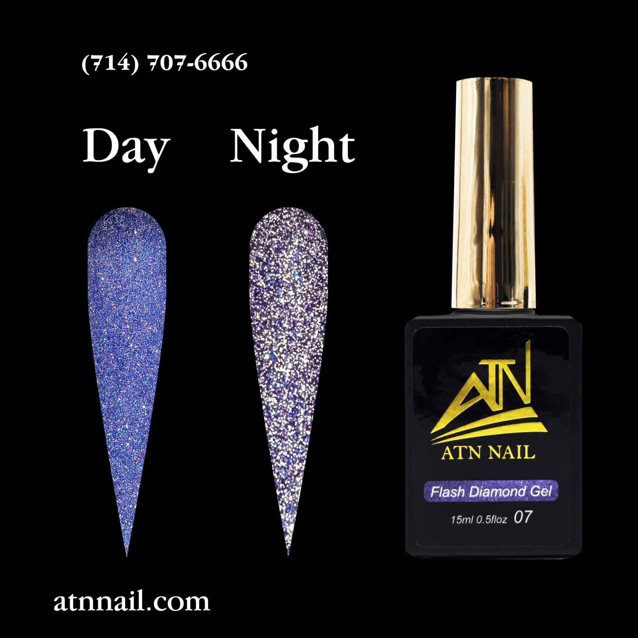 ATN Flash Diamond Glitter Gel - Set 18 Colors - Image 13