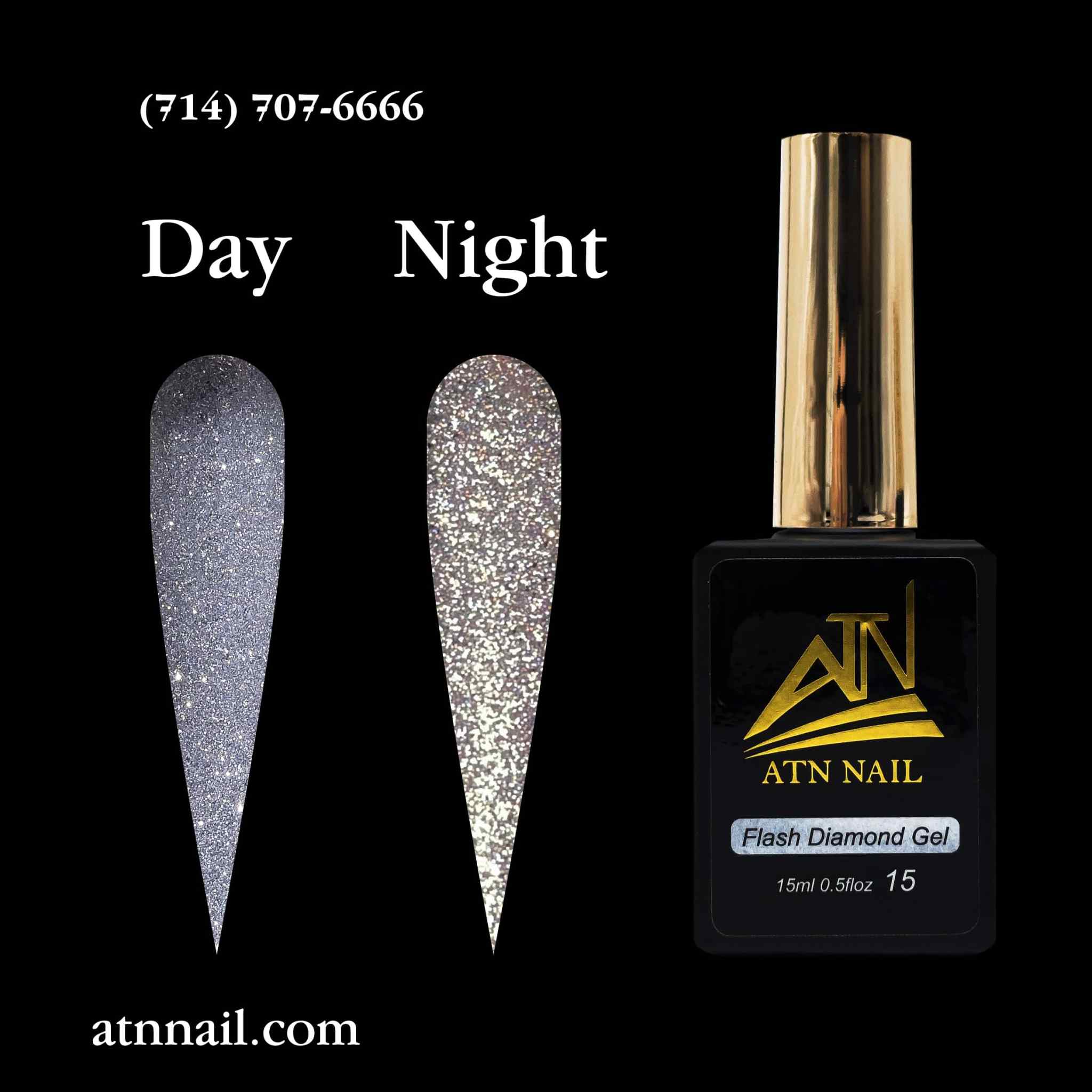 ATN Flash Diamond Glitter Gel - Set 18 Colors - Image 21