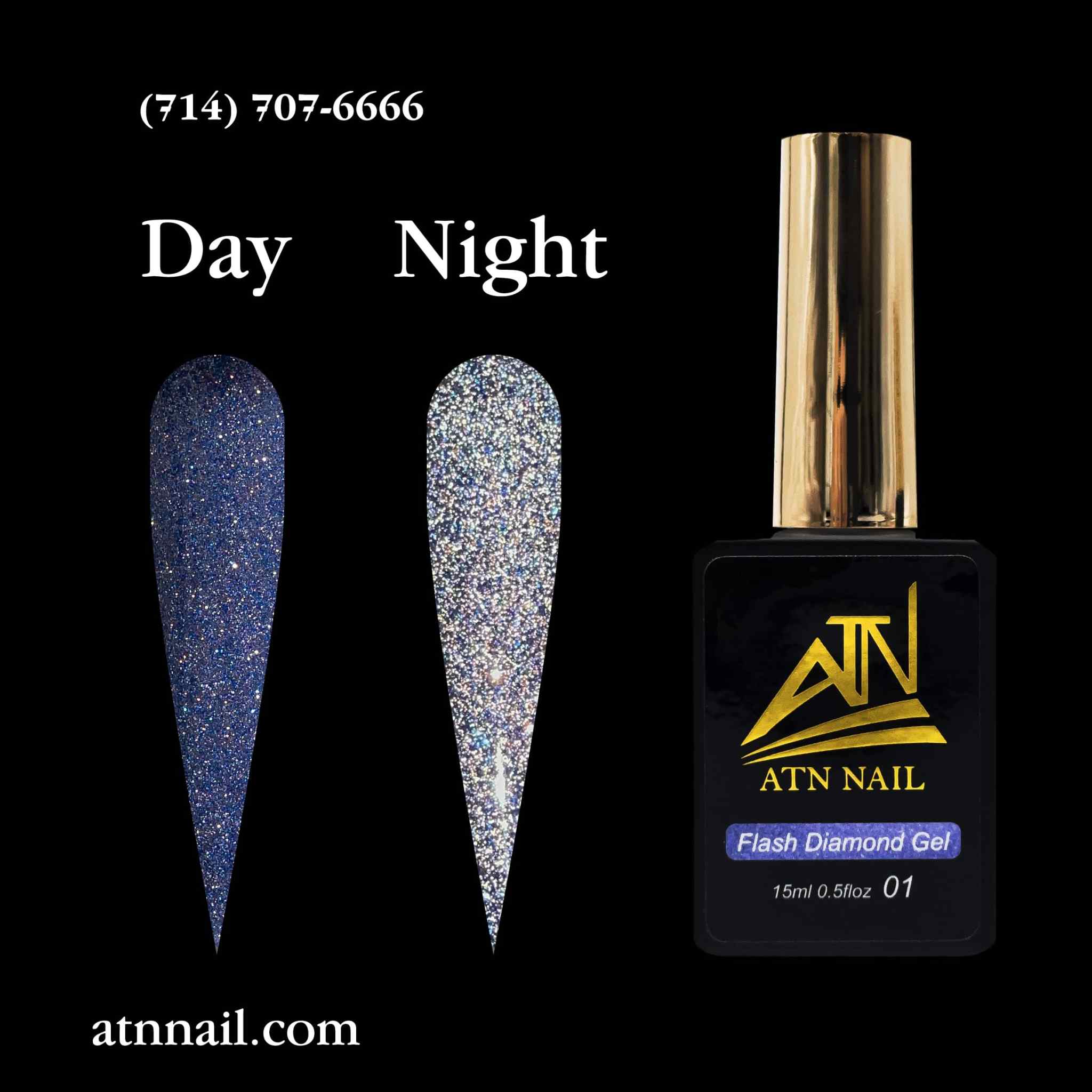 ATN Flash Diamond Glitter Gel - Set 18 Colors - Image 7