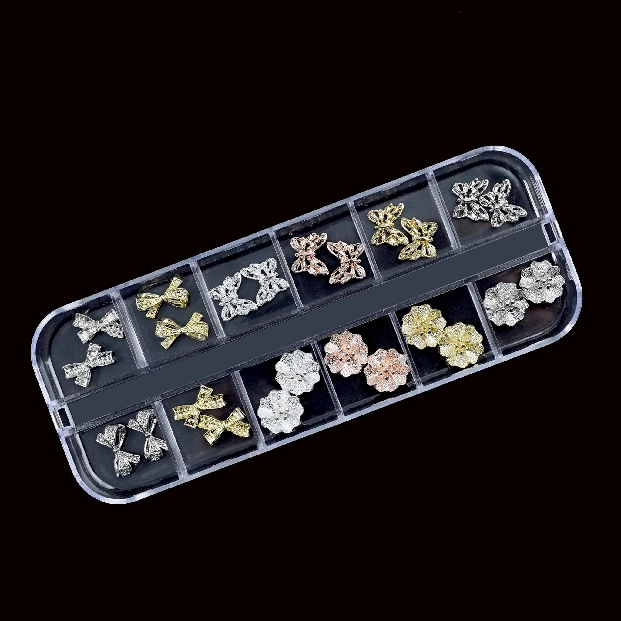 NAIL DECORATION - CHARM - Bow_Rose_Sakura_Bear_Heart_Butterfly | BOX 12 STYLES - Image 3