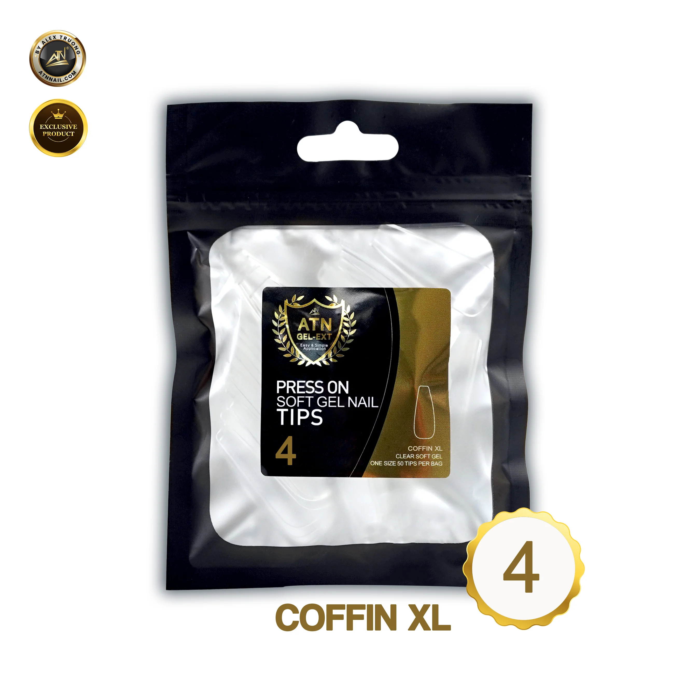 Gel X Tips - Coffin XL | Bag 50pcs - Image 5