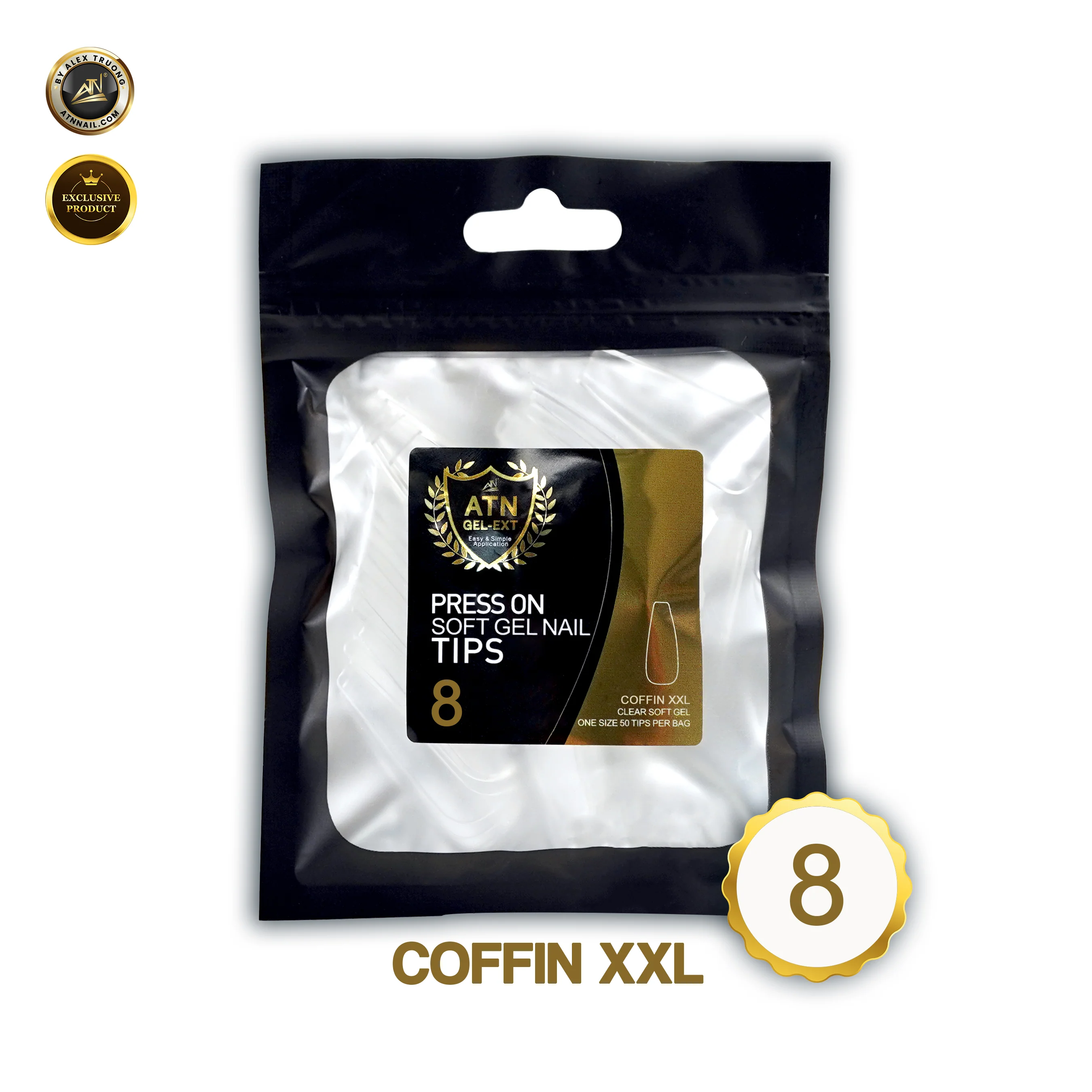 Gel X Tips- Coffin XXL | Bag 50pcs - Image 9