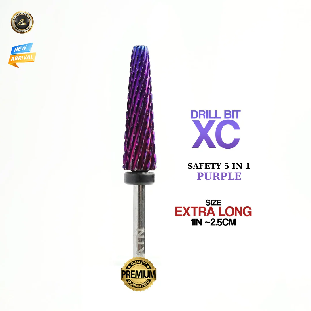 Drill Bit - Extra Long Safety 5 in 1 - Set 5pcs (Purple) - Image 4