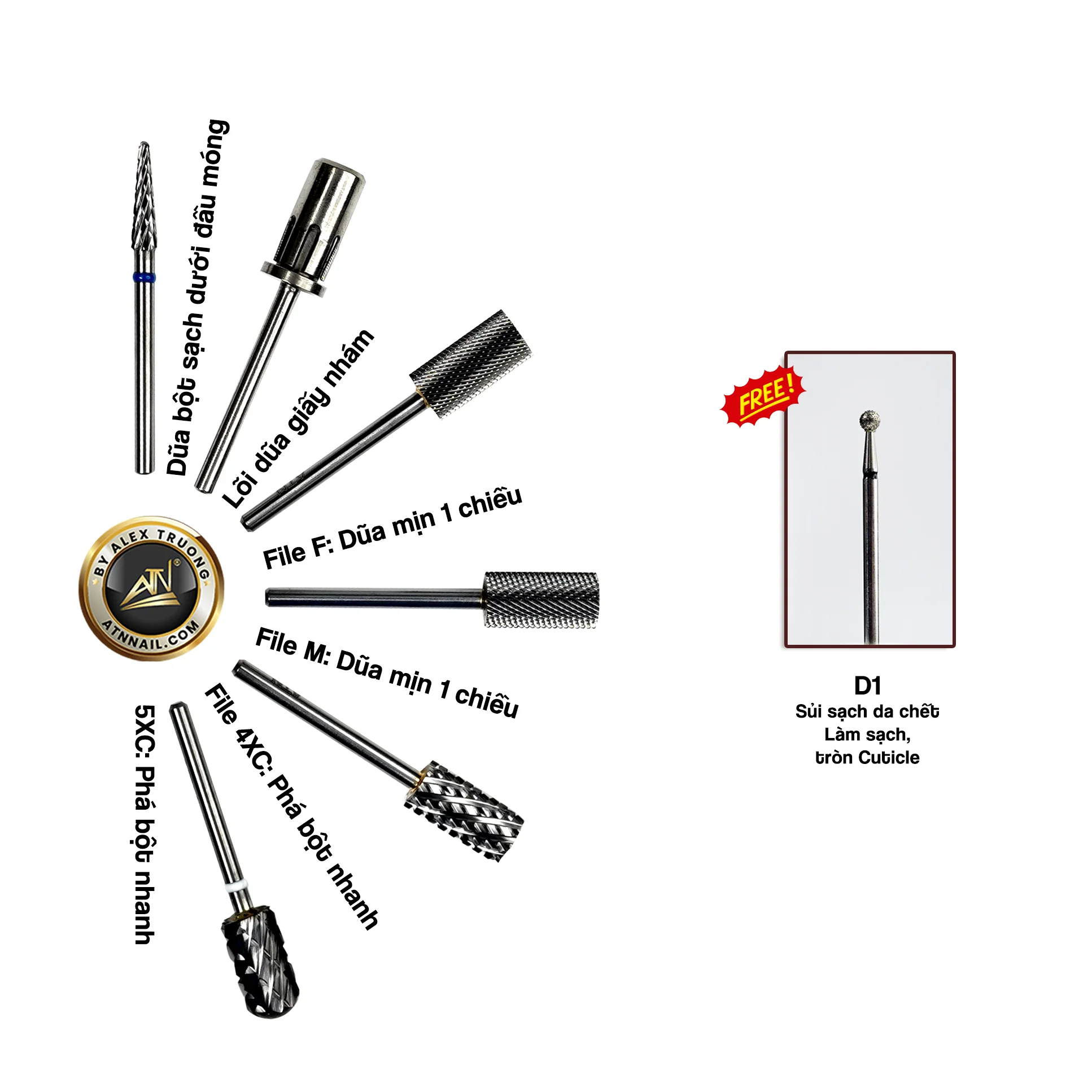 Drill Bit - Set 6pcs Silver