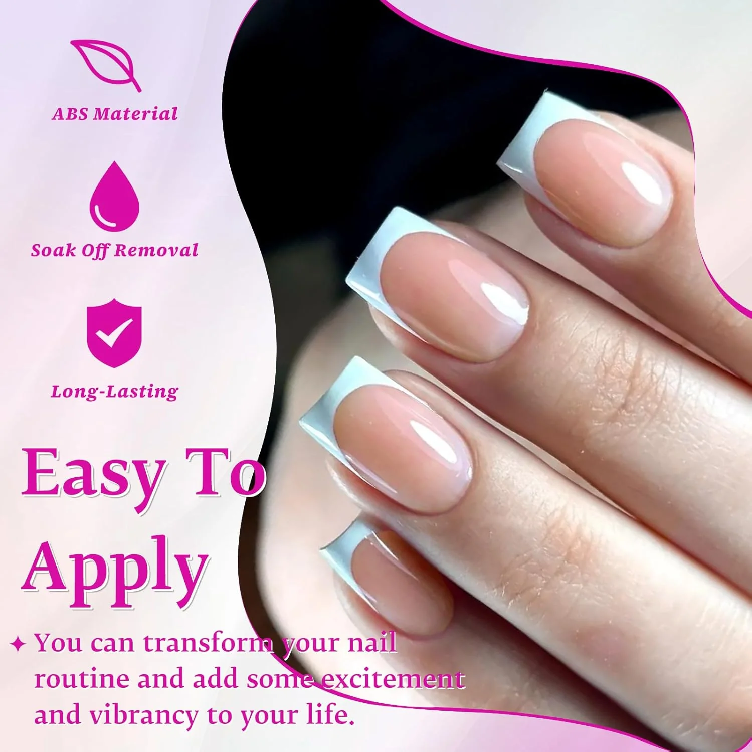 Short Square Nails Tips 120 pcs - Image 2