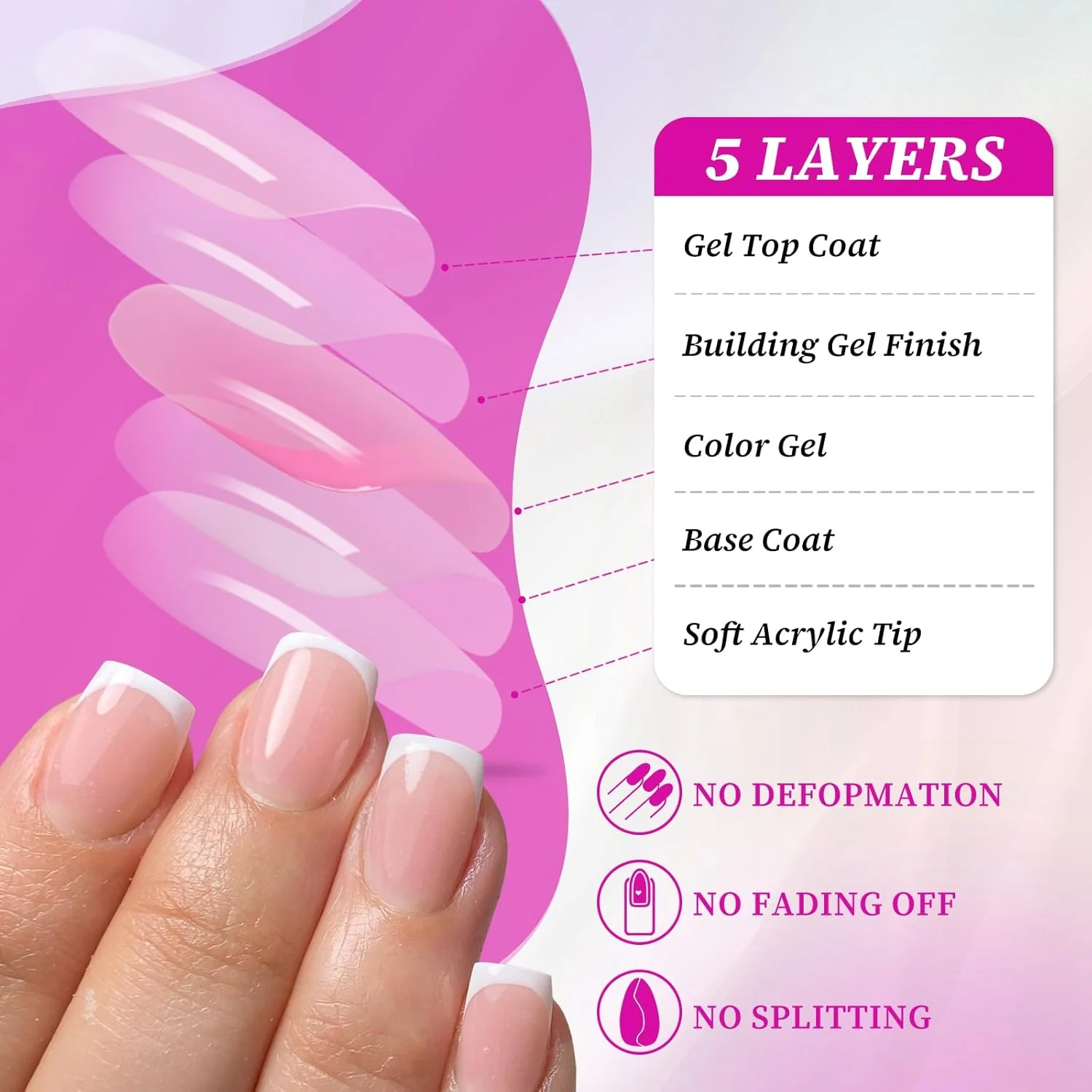 Short Square Nails Tips 120 pcs - Image 5