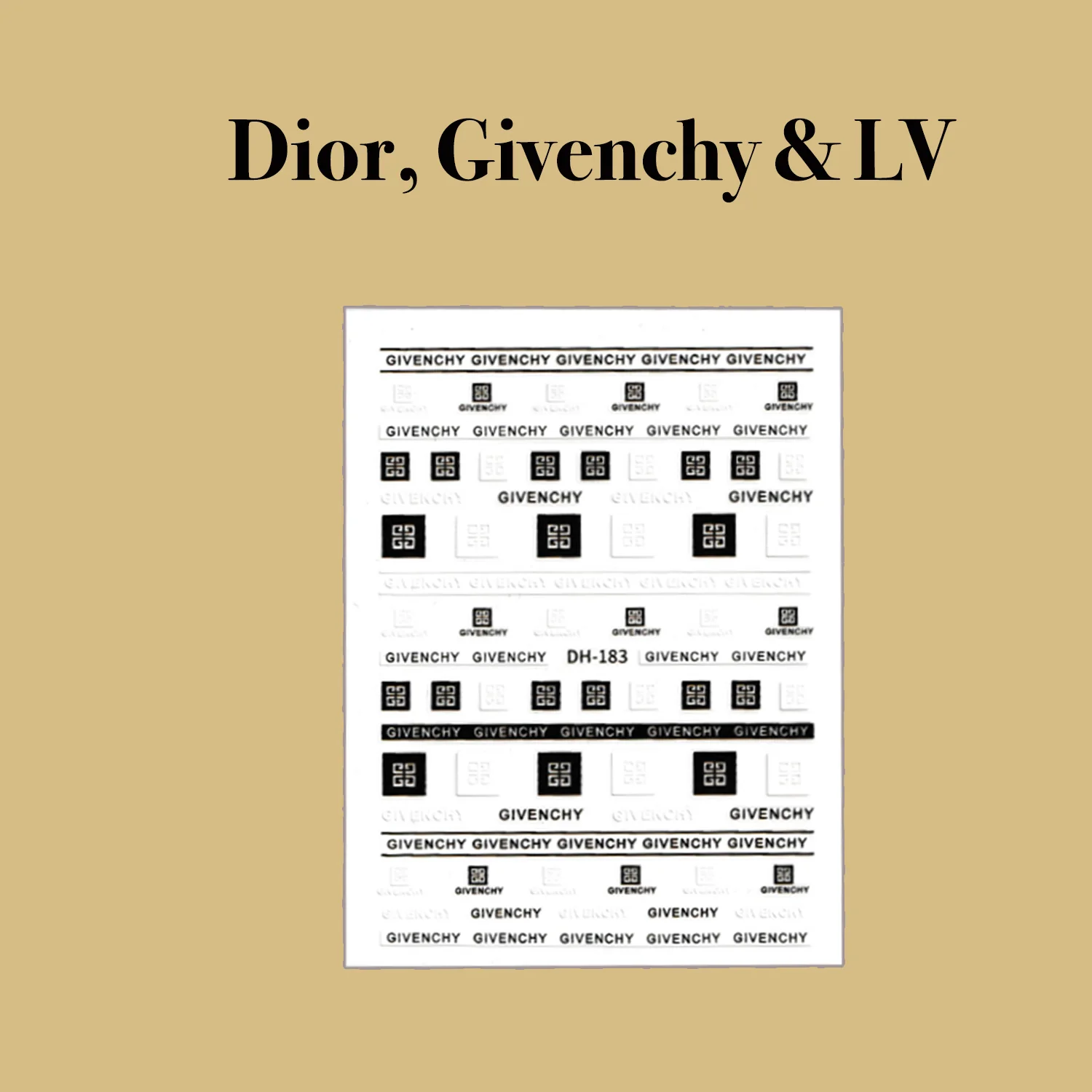 STICKER - DIOR, GIVENCHY & LV | SET 6 PCS - Image 4