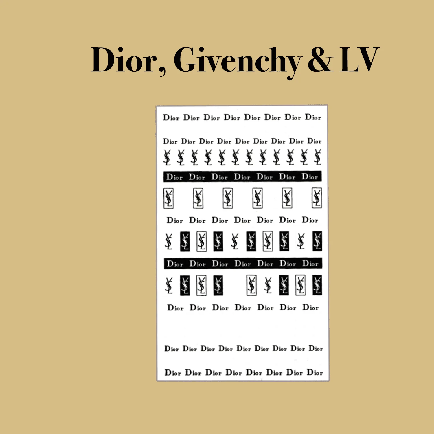STICKER - DIOR, GIVENCHY & LV | SET 6 PCS - Image 5