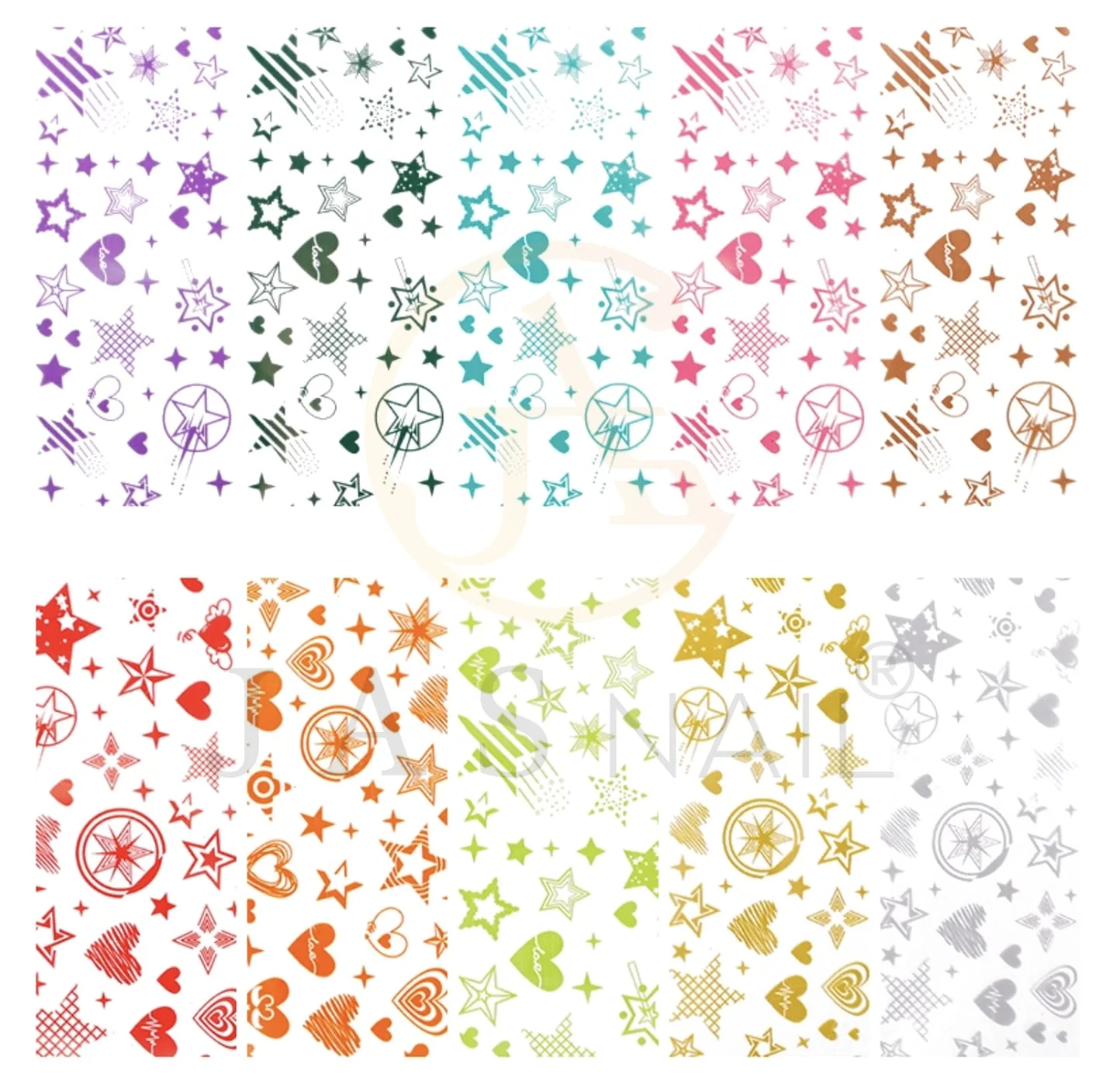 TRANSFER FOIL - STAR, HEART | DFOTSH1 - Image 2