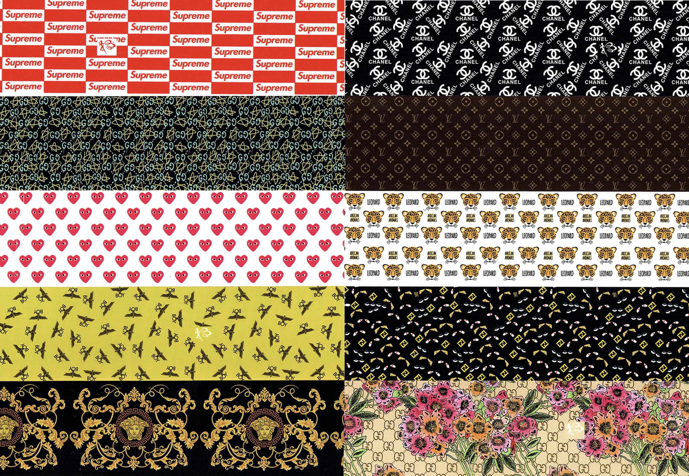 TRANSFER FOIL-SUPREME, LV, GUCCI, COMME DES GARÇONS PLAY, CHANEL | DFOTN01 - Image 2